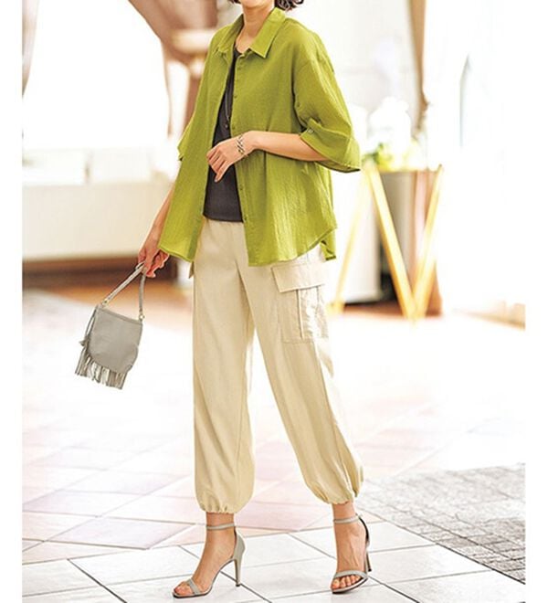 BELLUNA（ベルーナ）の「サラリ快適！ビンテージ調カーゴパンツ（その他パンツ）」｜詳細画像