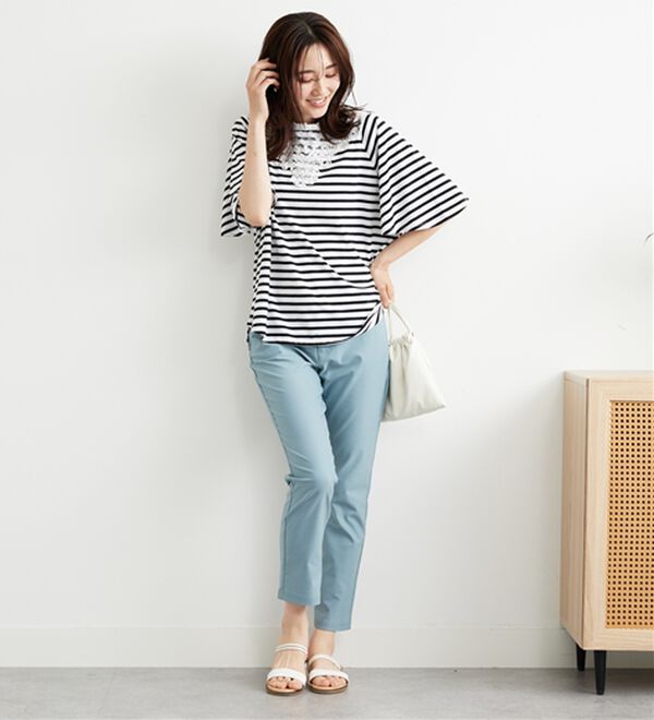 BELLUNA（ベルーナ）の「レース使いポンチョデザインプルオーバー（カットソー）」｜詳細画像