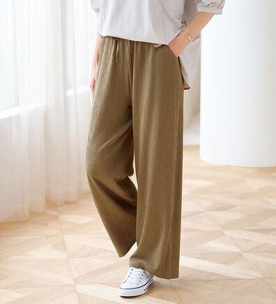 BELLUNA（ベルーナ）の「楊柳サラサラ素材イージーパンツ（フルレングスパンツ）」