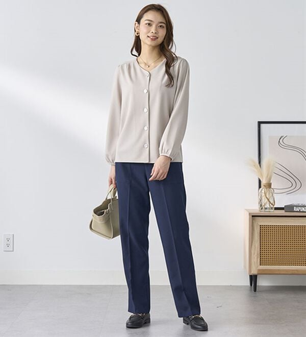 BELLUNA（ベルーナ）の「きれいめベイカーストレートパンツ（フルレングスパンツ）」｜詳細画像