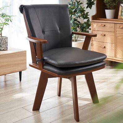 「天然木ボリューム回転チェア（椅子・チェア・スツール）」