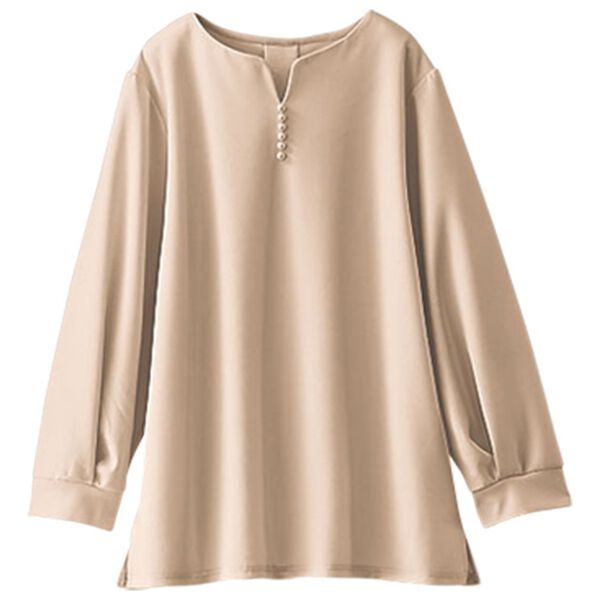 BELLUNA（ベルーナ）の「カットジョーゼット素材パール使いブラウス（ブラウス）」｜詳細画像