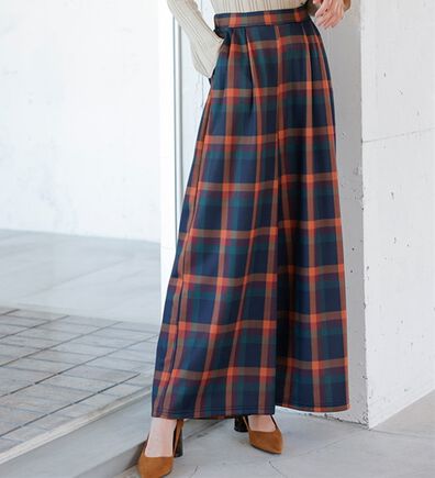 RANAN（ラナン）の「柔らかあったか！裏起毛ロングフレアガウチョパンツ（フルレングスパンツ）」