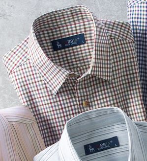 「＜カルビア＞着心地快適！楽ちんストレッチシャツ（メンズシャツ）」｜レッドチェック