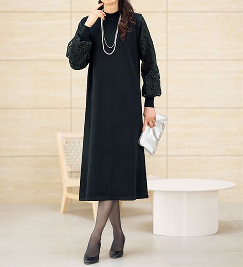 RED VALENTINO ニットワンピース　ブラック RED VALENTINO レッド ヴァレンチノ ニット ワンピース 【公式通販】