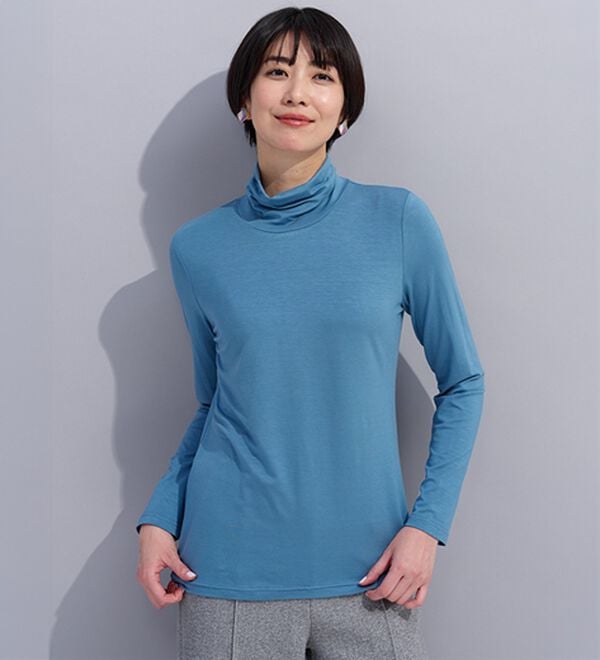 BELLUNA（ベルーナ）の「なめらかテンセル（ＴＭ）繊維ストレッチプルオーバー（カットソー）」｜詳細画像