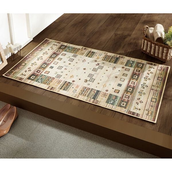 「ベルギー製綿混モケット織玄関マット「ギャベ」（玄関マット）」｜詳細画像