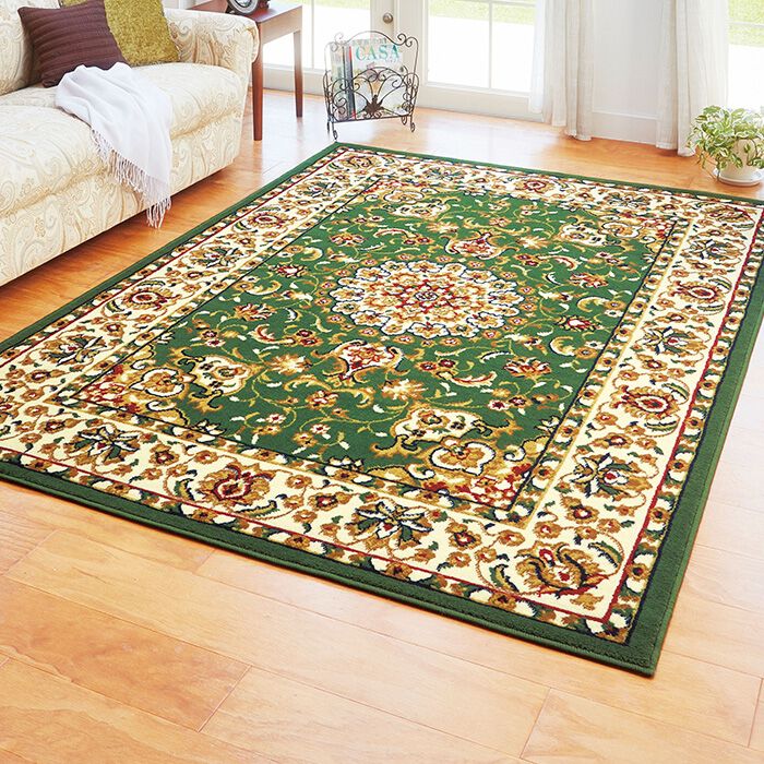 2柄3色から選べる ウィルトン織カーペット（ラグ・絨毯） 〔4.5畳 約230×230cm〕 王朝ベージュ 2柄3色から選べる ウィルトン織カーペット（ラグ・絨毯） 〔6畳 約230