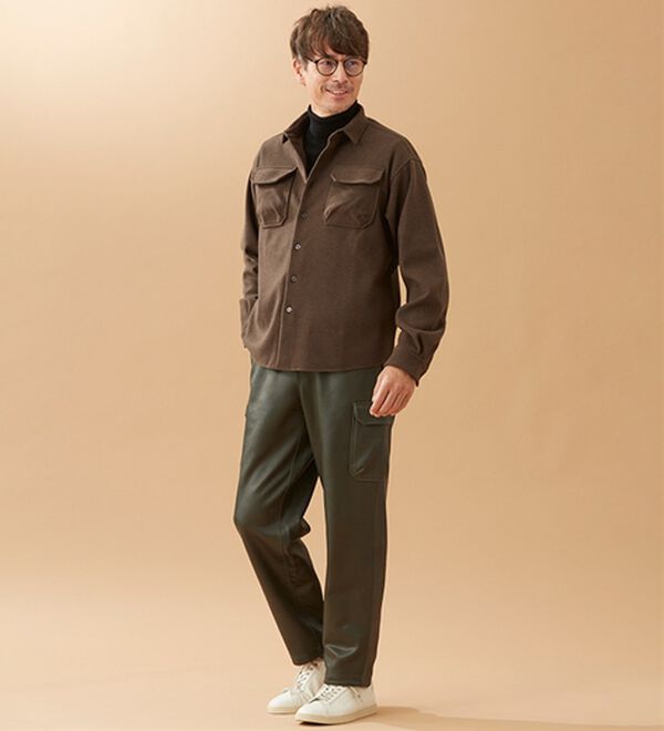 「メルトンジャージシャツジャケット（メンズシャツ）」｜詳細画像