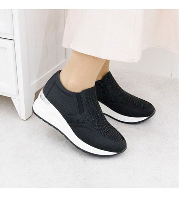 BELLUNA（ベルーナ）の「４Ｅビジュー使い厚底スニーカー（スニーカー）」｜詳細画像