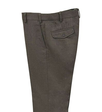 「裾上げ済裏起毛すっきりシルエットスラックス　ノータック（メンズスラックス）」