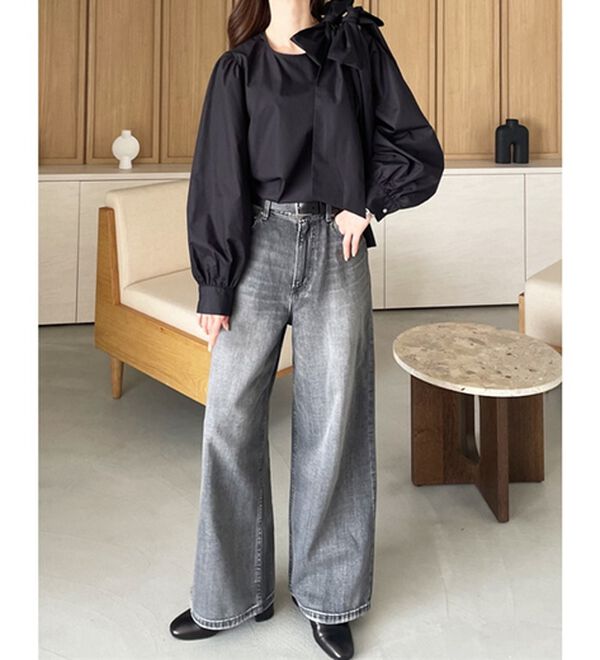 GeeRA（ジーラ）の「【YOUING.】ショルダーリボンブラウス（ブラウス）」｜詳細画像