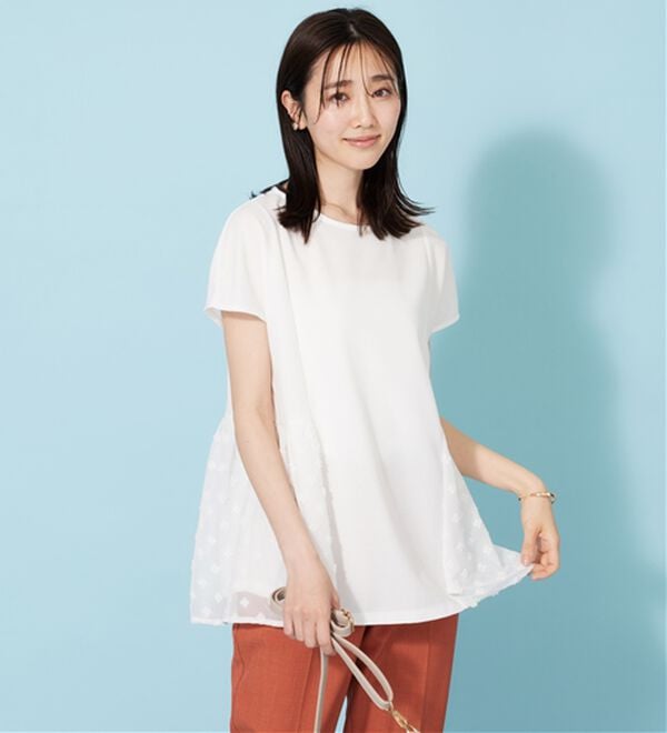 BELLUNA（ベルーナ）の「サイドシアードット切替チュニック（チュニック）」｜詳細画像