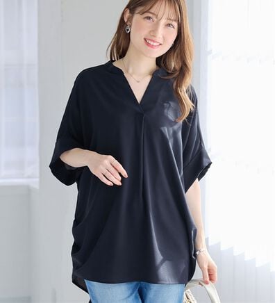 alotta（アロッタ）の「サイドタックゆるドルマンとろみブラウスチュニック（ブラウス）」