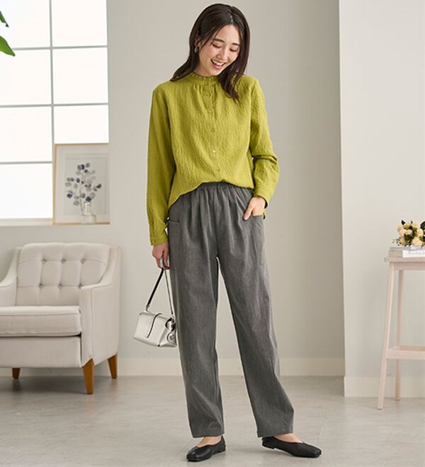 BELLUNA（ベルーナ）の「《ＨｕｇＲｅａｍコットン》セミカーブパンツ（フルレングスパンツ）」｜詳細画像