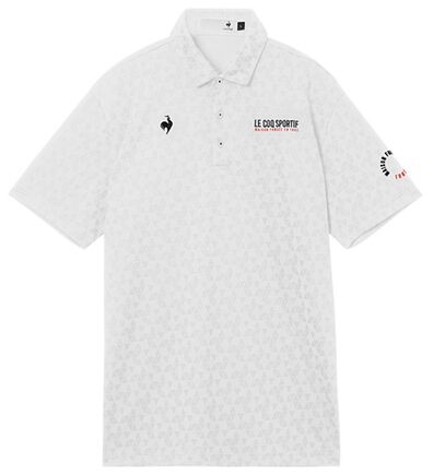 「＜ルコック＞ゴルフ　トライアングルジャガード半袖シャツ（メンズシャツ）」