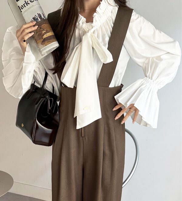 GeeRA（ジーラ）の「フロントジップハイウエストサロペット（オールインワン）」｜詳細画像