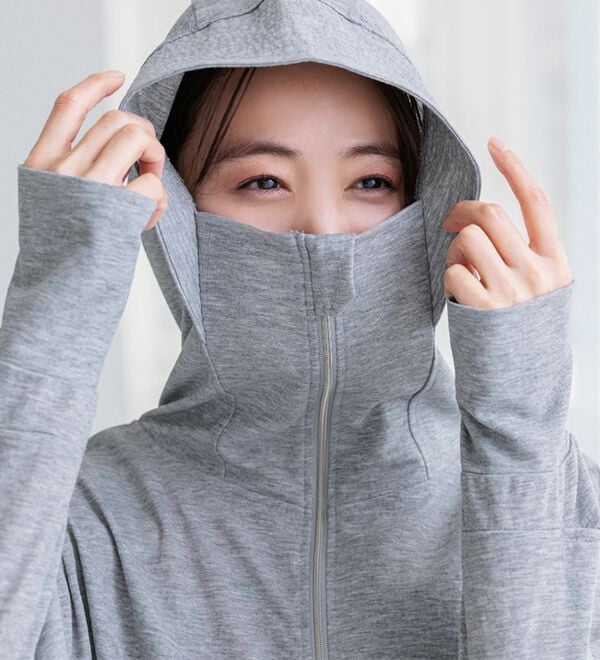 BELLUNA（ベルーナ）の「【接触冷感】絶対に焼けたくない！後プリーツＵＶパーカー（パーカー）」｜詳細画像