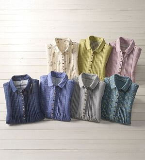 BELLUNA（ベルーナ）の「綿１００％ダブルガーゼブラウス（ブラウス）」｜詳細画像