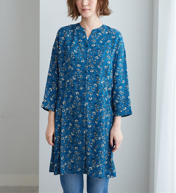 BELLUNA（ベルーナ）の「【接触冷感】レーヨン素材ウエストタック使いワンピース（その他ワンピース）」｜詳細画像