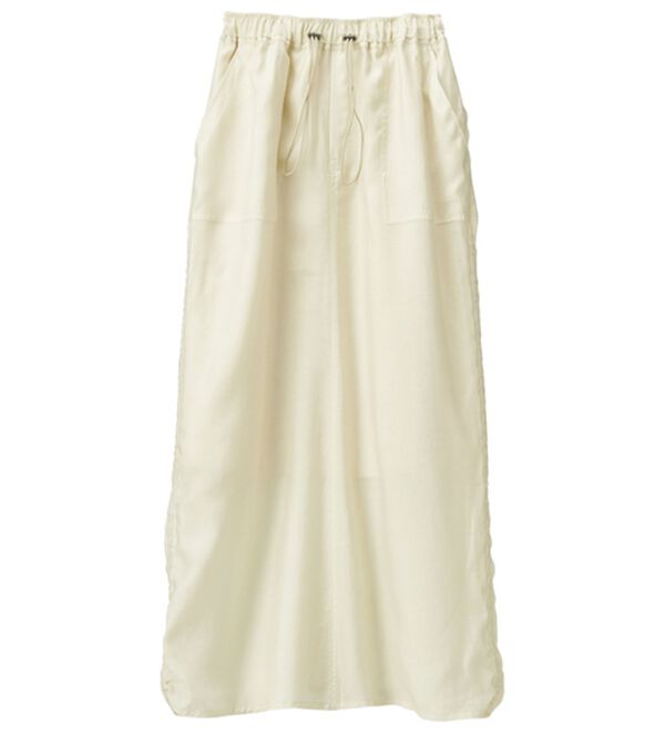 RANAN（ラナン）の「シアー素材ドロストカーゴスカート（ロングスカート）」｜詳細画像