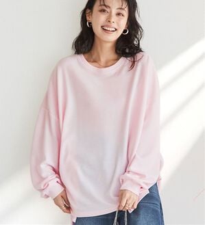 RANAN（ラナン）の「オーバーサイズスウェットＴ（カットソー）」｜ピンク