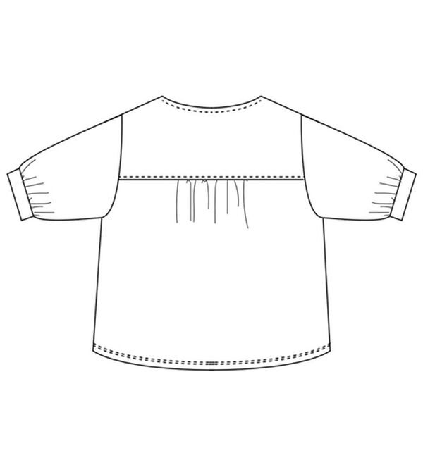 BELLUNA（ベルーナ）の「配色花柄刺しゅうブラウス（アンサンブル）」｜詳細画像