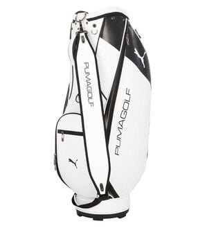 「＜ｐｕｍａ＞サイドステッチ　ＰＵベーシックキャディバッグ（メンズゴルフグッズ）」｜プーマホワイト