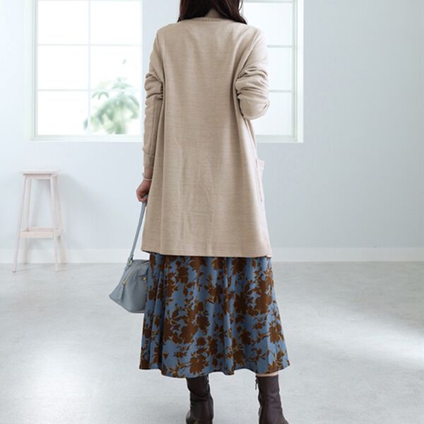 BELLUNA（ベルーナ）の「裏起毛素材ロングカーディガン（ニットカーディガン）」｜詳細画像