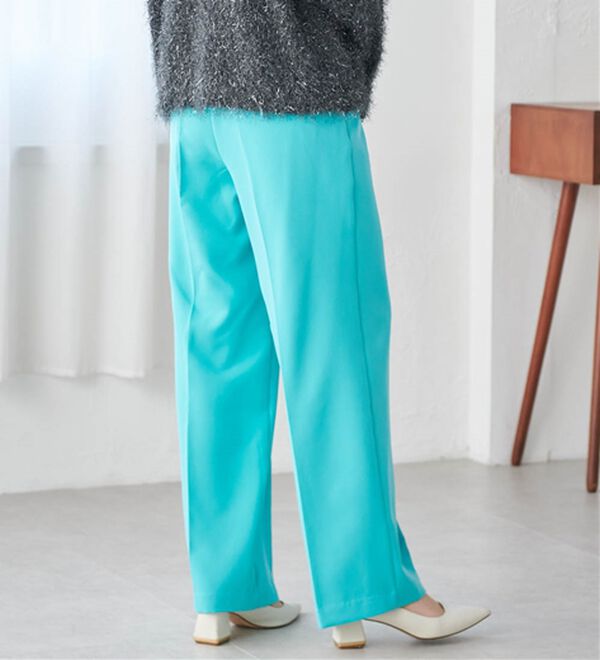 RANAN（ラナン）の「【選べる２丈】機能付！美脚シルエットセンタープレスワイドパンツ（フルレングスパンツ）」｜詳細画像