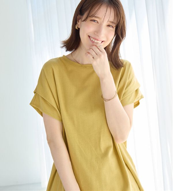 Viola e Viola（ヴィオラ エ ヴィオラ）の「脱普通！すっきり見え大人の上品Ｔシャツ（Tシャツ）」｜詳細画像