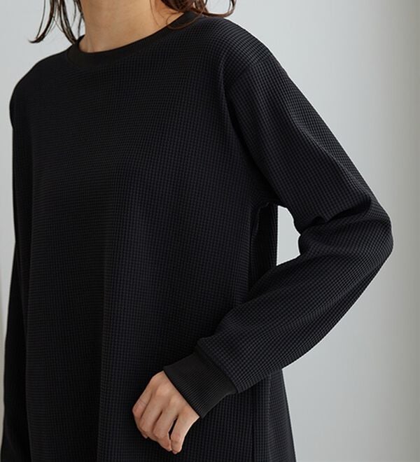 BELLUNA（ベルーナ）の「《快適Ｌａｂ．》 乾きやすい！ドライワッフルプルオーバー（カットソー）」｜詳細画像