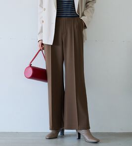 BELLUNA（ベルーナ）の「ラク＆キレイ！シルキージャージ素材ワイドパンツ（ワイドパンツ・ガウチョ）」