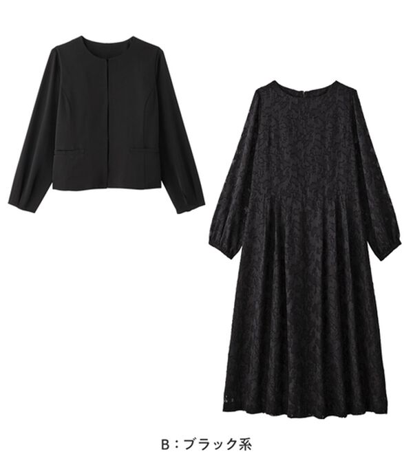 Viola e Viola（ヴィオラ エ ヴィオラ）の「【２点セット】選べる！華やかワンピースアンサンブルスーツ（ワンピースセットスーツ）」｜詳細画像