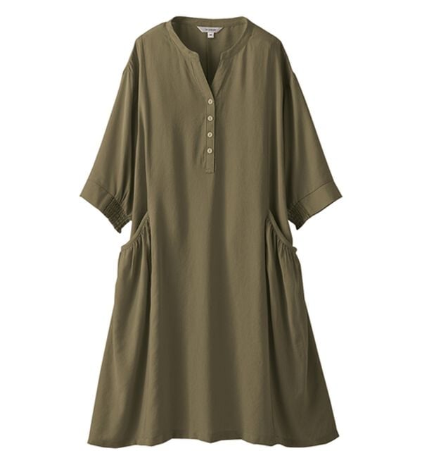 BELLUNA（ベルーナ）の「スラブ素材ポケット付シャツワンピース（その他ワンピース）」｜詳細画像