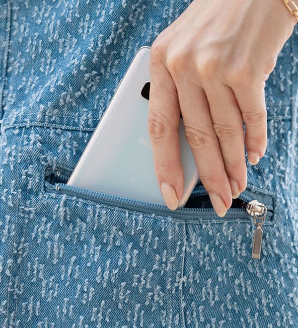 ルフラン（ルフラン）の「ダイヤ柄デニムデザインコート（ハーフコート）」｜詳細画像