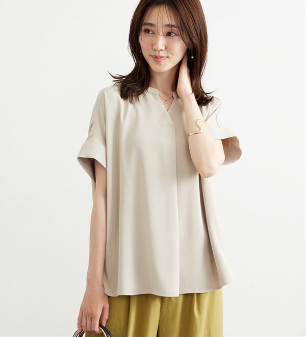BELLUNA（ベルーナ）の「〈オフィス対応〉スキッパーブラウス（ブラウス）」｜詳細画像