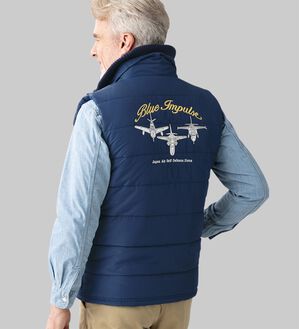 「航空自衛隊・ブルーインパルス　創設６０周年記念シリーズ（記念ワッペン付）　ベスト（メンズベスト）」｜詳細画像