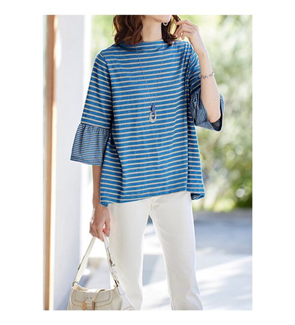 BELLUNA（ベルーナ）の「ボーダー切替プルオーバー（カットソー）」｜詳細画像