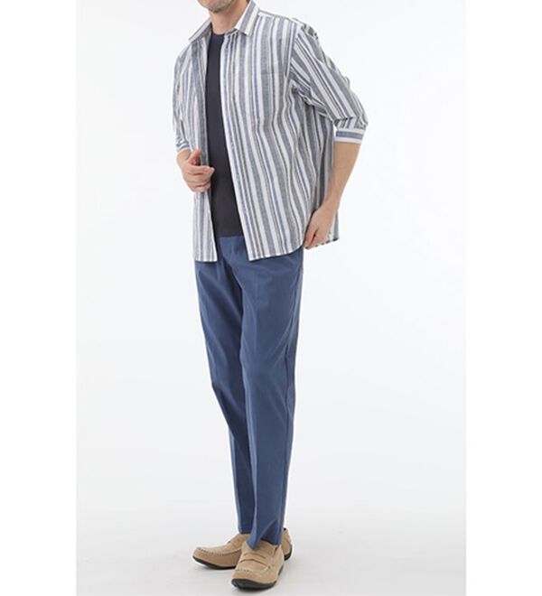 「ひんやり綿麻即戦力アンサンブルセット（メンズシャツ）」｜詳細画像