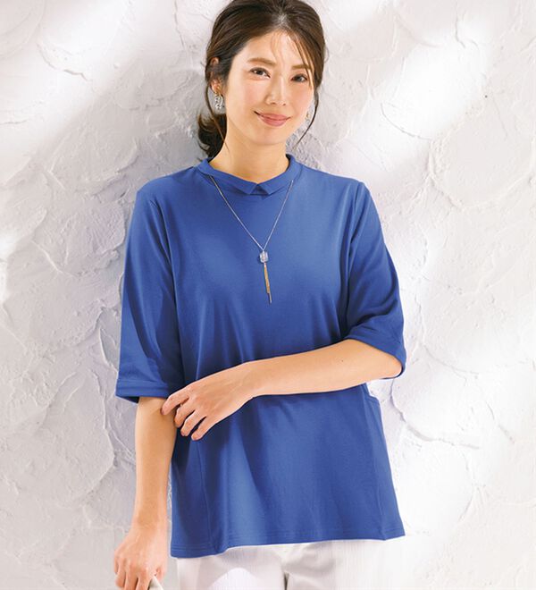 ルフラン（ルフラン）の「抗菌防臭衿つきコットン１００％プルオーバー（カットソー）」｜詳細画像