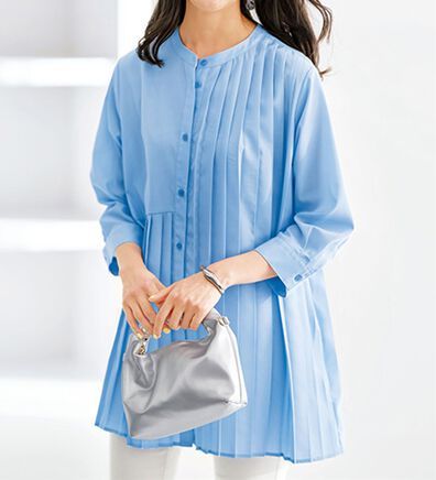 BELLUNA（ベルーナ）の「プリーツ切替デザインチュニック（チュニック）」