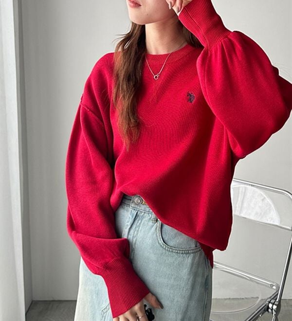 GeeRA（ジーラ）の「【U.S. POLO ASSN.】スウェットライクニット（ニット・セーター）」｜詳細画像