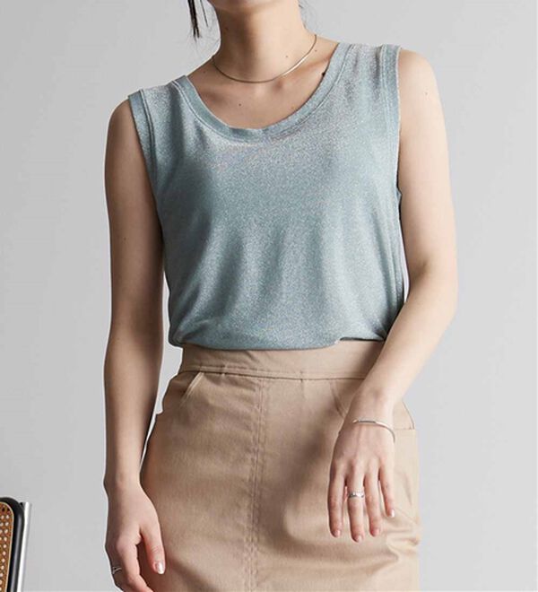 RANAN（ラナン）の「ひんやり！ラメタンクトップ（タンクトップ・キャミソール）」｜詳細画像