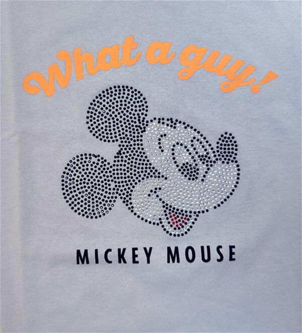 BELLUNA（ベルーナ）の「＜Disney＞【ミッキー】フェイス柄ラインストーンワイドシルエットTシャツ（Tシャツ）」｜詳細画像