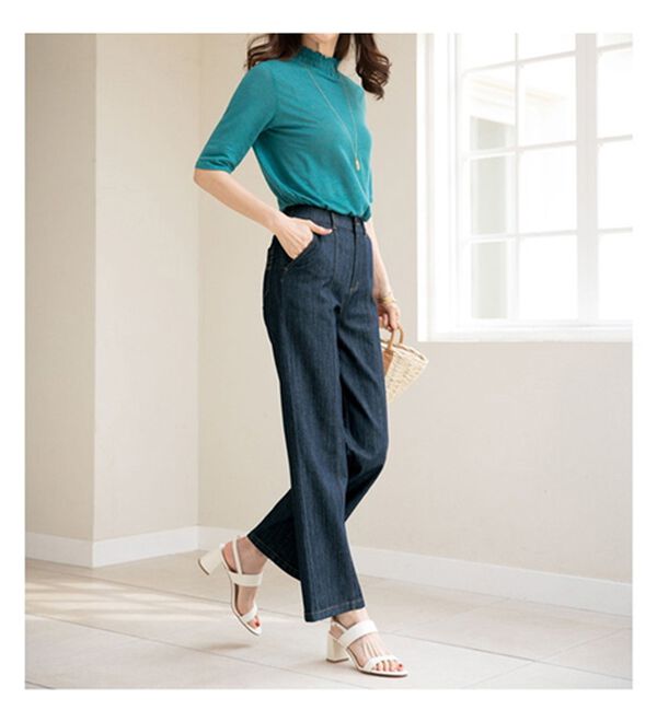 ルフラン（ルフラン）の「涼感翡翠（ひすい）　美脚ジーンズ（フルレングスパンツ）」｜詳細画像