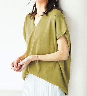 BELLUNA（ベルーナ）の「エコニットフレンチスリーブプルオーバー（ニット・セーター）」｜詳細画像