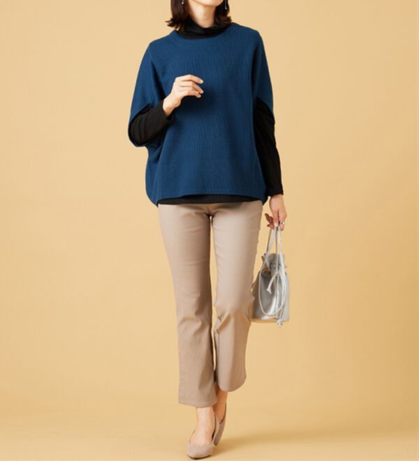 BELLUNA（ベルーナ）の「【2点セット】ジャカード素材ポンチョアンサンブル（アンサンブル）」｜詳細画像