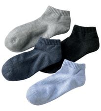 「【４足組】＜ヒヤロン＞接触冷感スニーカーソックス（メンズ靴下・タイツ）」