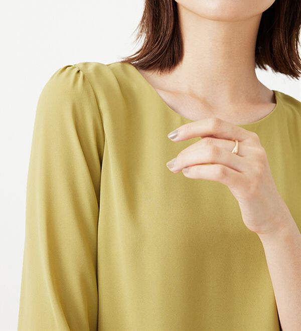 BELLUNA（ベルーナ）の「ジョーゼット素材裾ティアードブラウス（ブラウス）」｜詳細画像